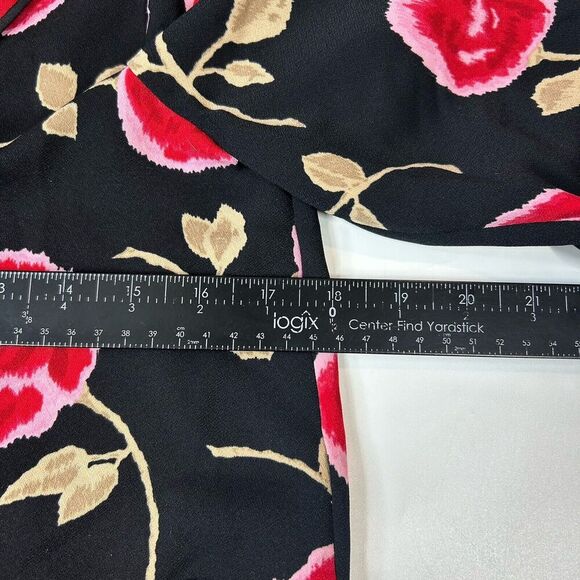 Kate Spade Top Women’s 2XS Button Down Floral Roses Hazy Crepe Blazer Career - Picture 8 of 8